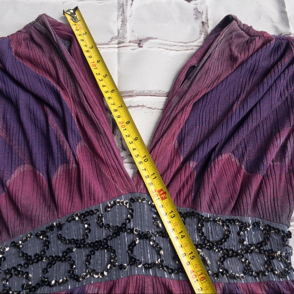 FREE PEOPLE Women's Small 100% Modal Purple/Pink Gray Top with Waist Detail - Picture 13 of 15